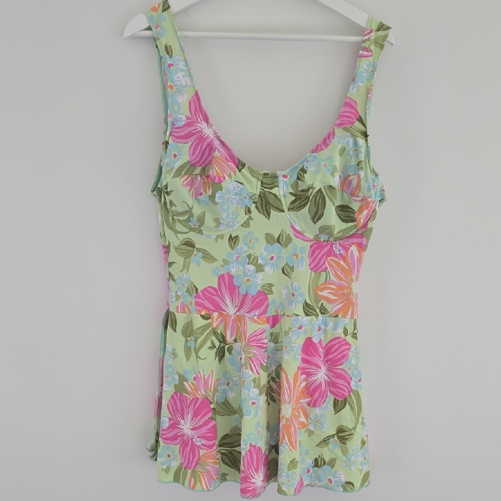 Vintage Floral One Piece Swimsuit